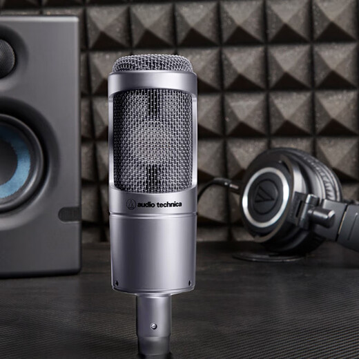 Audio-Technica AT2035 condenser microphone recording studio equipment set professional recording audio novel recording anchor live broadcast full set of computer karaoke external sound card mobile phone microphone AT2035 silver + midi M pro sound card