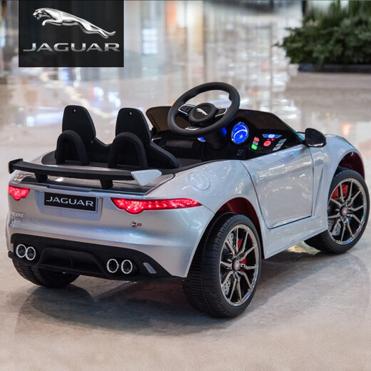 Xingchenhao Jaguar children's electric car four-wheel drive four-wheel with remote control battery car child baby toy car can sit in a stroller, painted red four-wheel drive + leather seat + swing + music + remote control