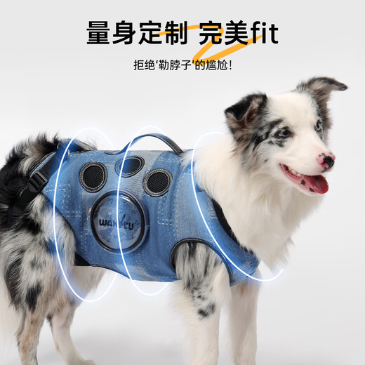 Wakytu animal de compagnie bandoulière extérieure portable sac à dos pour chien petit, moyen et grand chien équitation chien artefact