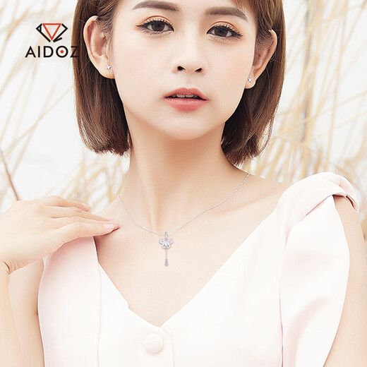 Aido diamond platinum colorful butterfly pendant for women pt950 platinum pendant tassel laser beads weight 1.4-1.6 grams + delivery silver chain