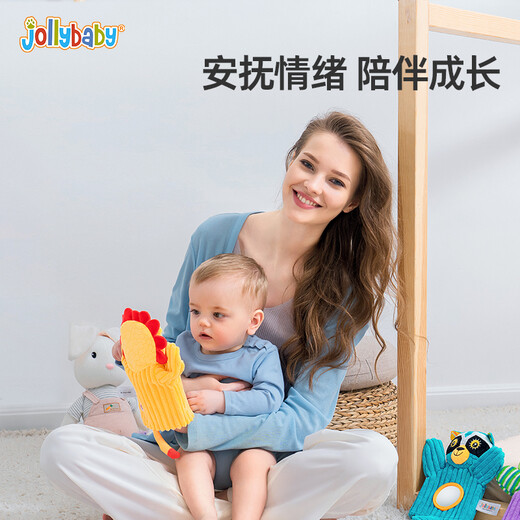 jollybaby手偶手指玩偶动物手套布偶婴儿安抚玩具毛绒0-1岁宝宝 手偶-狮子