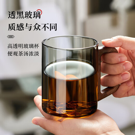 Niye water cup glass cup mug tea cup personal high-end home office drinking cup lead-free glass cup