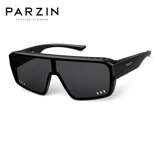 PARZIN Polarized Sunglasses Men Fan Chengcheng The same outdoor sports cycling can be worn with myopia mirror driving sunglasses PZ12126 Phantom Black
