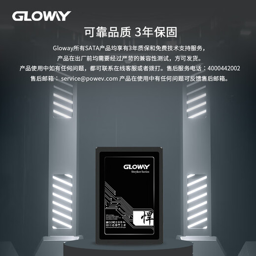 光威（Gloway）1TB SSD固态硬盘 SATA3.0 500MB/s 笔记本/台式机通用 悍将系列
