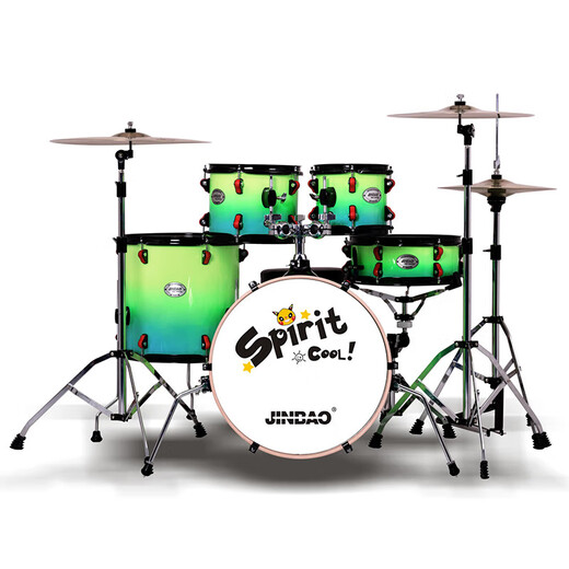 津宝架子鼓爵士鼓精灵系列初学者入门考级演出演奏打击乐器 JB-5225T五鼓