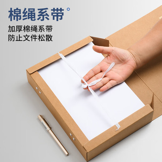 泰档 a4进口纸档案盒深色674克高质感牛皮纸文件收纳盒资料盒 高品质60mm10个装J6746A