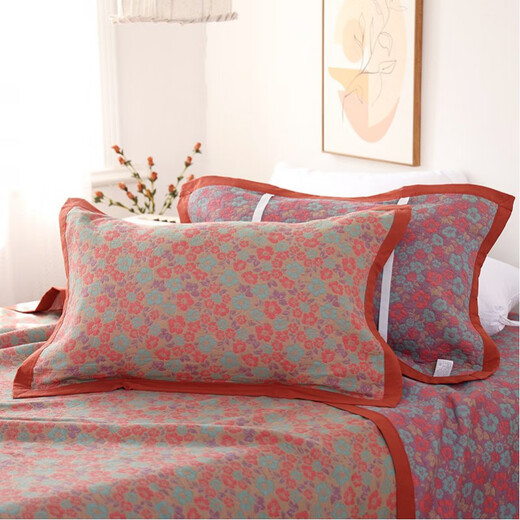 A pair of Ruiqin strap pure cotton household anti-slip non-falling cover cotton pillow thickened pillow core liner cover a pair of adult camellia love pink pillowcases A pair of Ruiqin strap pure cotton household anti-slip non-falling cover cotton pillow thickened pillow core liner cover a pair of adult camellia love pink pillowcases