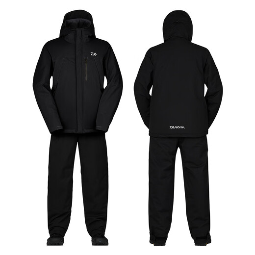 达亿瓦（DAIWA）秋冬DW-3523 防寒套装防风冬装钓鱼服户外防雨外套 黑色 L