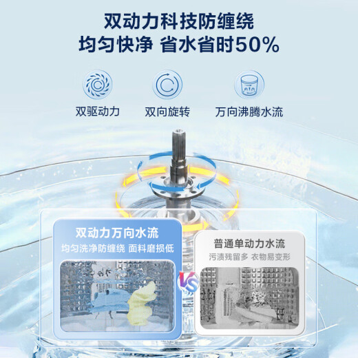 海尔（Haier）云溪波轮洗衣机全自动懒人家用 10公斤 家电国家补贴20% 以旧换新 直驱变频 一级能效 双动力Plus6