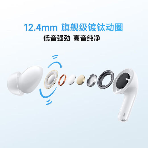 Xiaomi Redmi Buds6 Youth Edition In-Ear Comfortable Noise Canceling Headset Redmi Wireless Bluetooth Headset with Charging Compartment Gift for Boyfriend and Girlfriend Midnight Black