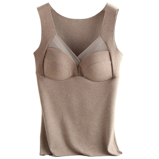 3893 Otoño e invierno Nuevo chaleco integrado de Top de terciopelo alemán sin usar ropa interior de montaña de montaña fija para el sujetador para mujeres negras 3xl (130-150jin [Jin iguala 0.5 kg]