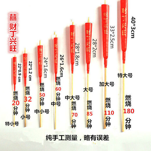 香烛烧香拜佛 潮汕家用拜神祭祀祭祖蜡烛供佛用SN1283 [中大号28厘米]20根