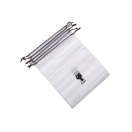 JING PING travel storage bag portable clothes sorting transparent small cloth bag underwear suitcase clothing seal bag package bag tie-tight 5 each large, medium and small