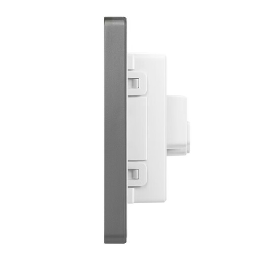 Conjunto de panel de zócalo de Siemens, 10 paquetes delgados de cinco hoyos inclinados, instalación oculta de tipo 86, dos o tres plug, Haocai Silver gris oscuro