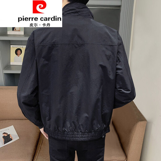 Pierre Cardin [Light Luxury High-End] Boutique Herrenarbeitsjacke Herren Spring- und Herbst All-Match Top 2021 New Lose Trend 9909 Schwarz 2xl