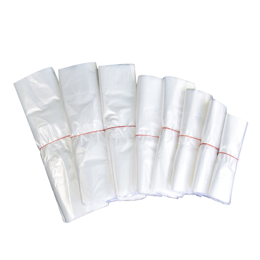 Sac en plastique Transparent vert Orange blanc, sac alimentaire d'épaisseur moyenne, sac gilet, sac à main, sac à emporter, sac de rangement, sac de courses jetable 15*23