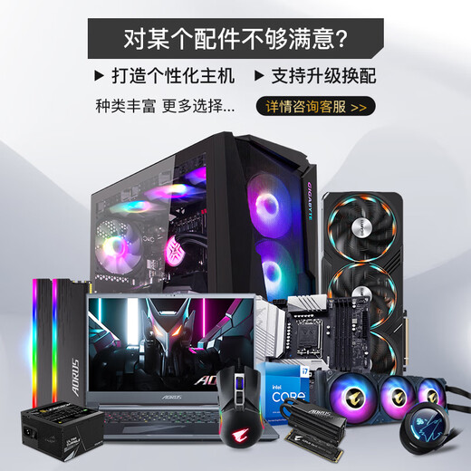 Gigabyte i5 12490F/12600KF/13400F/14600KF+RTX5050/5060 TI sea view room DDR4 host E-sports DIY gaming desktop assembly computer complete configuration three 12490F+5060