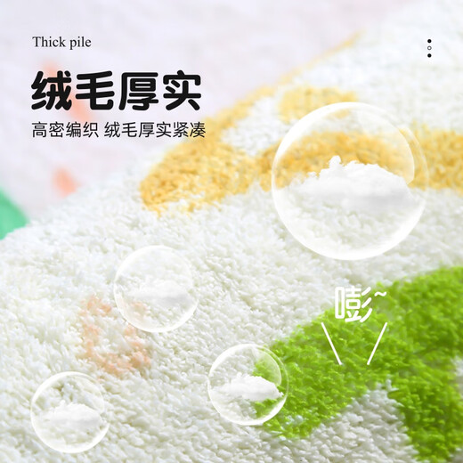 萝大搬浴室地垫卫生间门口吸水速干卡通脚垫防滑防摔地毯厕所耐脏专用垫 多巴胺哈哈-15664 40cm*60cm[瞬间吸水脚感柔软]