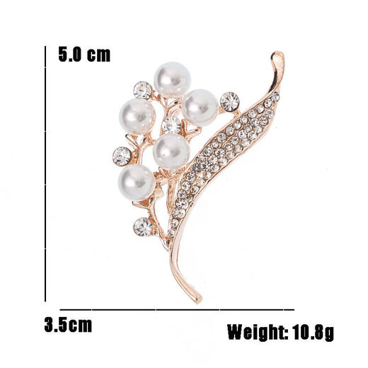 Aopiao versatile flower brooch, suit corsage, cardigan pin, shawl button accessories, gold