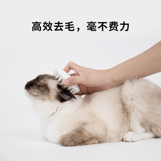 Xiaopei pet cat comb to remove floating hair, cat hair cleaner, dog massage comb, cat hair comb, dog hair comb, ivory white