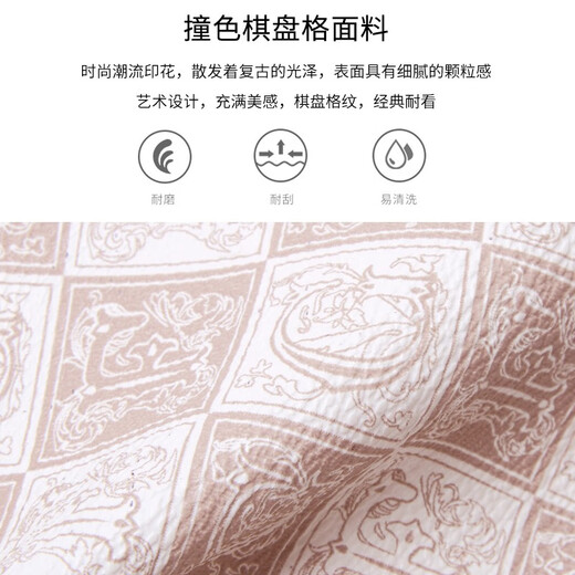 GOLF Golf Women's Card Bag Fashion Printed Coin Wallet Women's Multi-Card Vertical Card Bag Short Women's ID Bag Smoke Pink with Rice Apricot