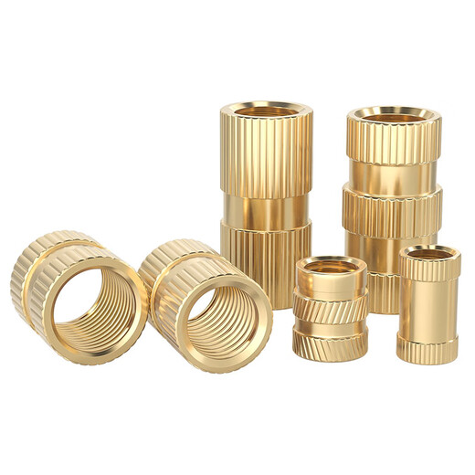 Tianzhuo Hardware National Standard Pure Brass Full Copper Injection Molded Copper Inlays Embedded Parts Knurled Nuts Flower Mother Earth Eight Hot Melt Double-Pass Nuts M2*3*3.5-200 pieces