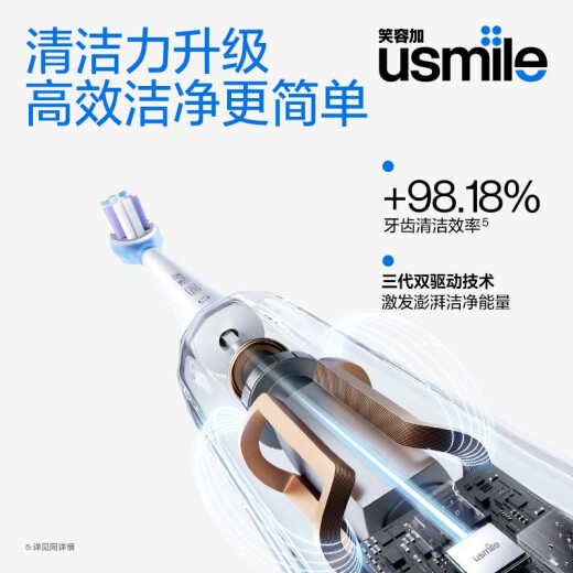 usmile Smile Plus Electric Toothbrush Adult Sonic Vibration Couple Electric Toothbrush Gift Choice Y1s Gentle Gray