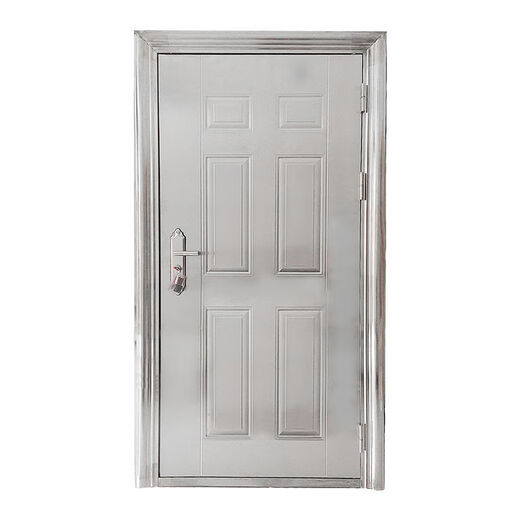 美克杰304钢门单门防盗门家用乡村农村入户门大门室内门工程进户门 304不锈钢 860*2050外包内左(右锁)