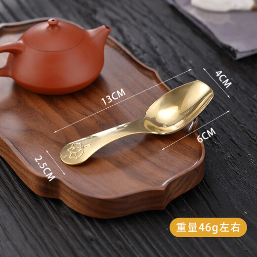 Betfair pure brass high-end tea spoon tea shovel household tea spoon Kung Fu tea set accessories copper tea spoon tea ceremony tea set brass lotus tea spoon