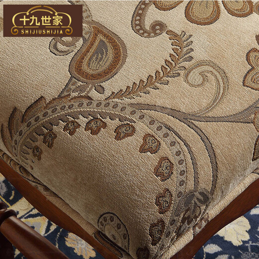 Mexueer American dressing stool European style bedroom dressing stool solid wood fabric shoe changing stool guzheng stool small bench dressing table stool cloth color No. 1