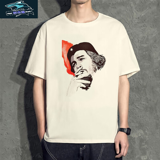 Camiseta de Zhiduoduo y Che Guevara para flores de manga corta para hombres puede comunista ropa periférica estadounidense para la antigua camiseta de la Unión Soviética para hombres blancos D4882 Che Guevara XS 75-95Jin [Jin equivale a 0.5 kg]