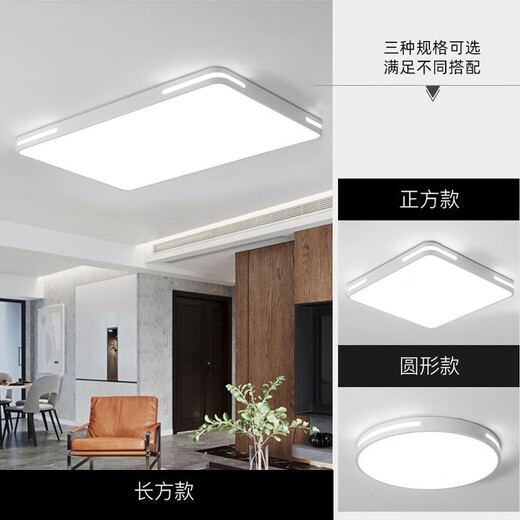 HP Seiko Living Room Ceiling Lamp LED Modern Simple Restaurant Zhongshan Lamp 110*70cm Remote Control Three Colors