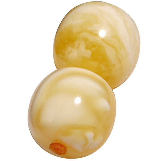 XPEL Hong Kong and Macau high-end quality fidelity Seiko beeswax amber old-type barrel beads separated beads loose beads top beads star and moon Rudraksha Seiko full honey style old-type barrel 0 carat about 10+mm pair