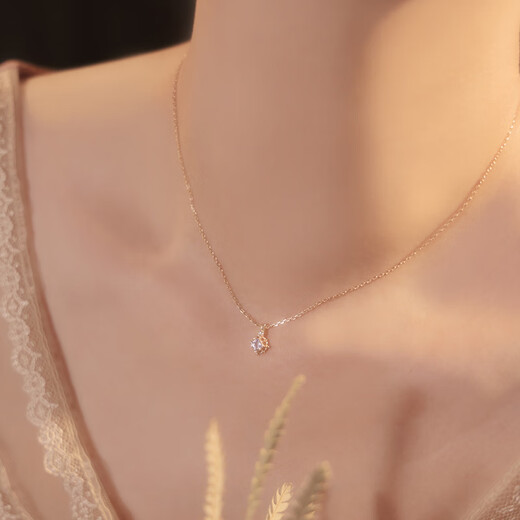 GOR Fat Donglai Quality Tanzanite Necklace Zomei Retro Natural Women's Silver Light Luxury Niche Hollow Exquisite Clavicle Purple Gold 40+5cm