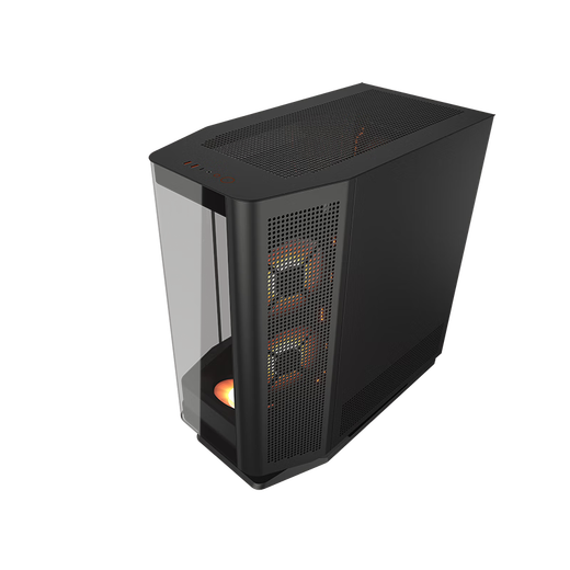 Gujia Starship FV270 Black Gaming Computer Desktop Host Case Supports 360 Water Cooling Rotating Table/ATX Motherboard/Quick Release on Four Sides/270 Ocean View Room