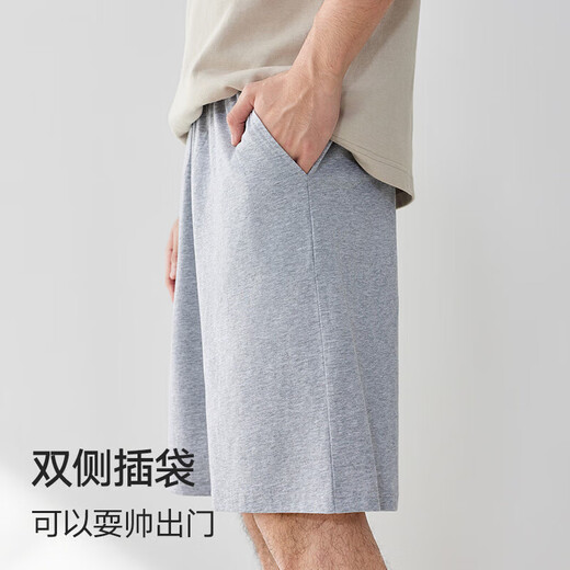 Hailan Home Pyjama Hosen für die fünf Viertelhosen für Männer reine Baumwolle 100 Baumwolle locker und komfortabel können an den Home Hosen von außen getragen werden