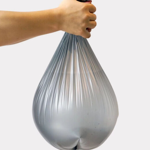 Qingqingmei Bolsa de basura Nuevo estilo roto Bolsa de basura de plástico ambiental Color Delantáneo Hogar Bag 6296 Bolsa de plata de boca plana 1 Bag 3 Rolls 90 Piezas