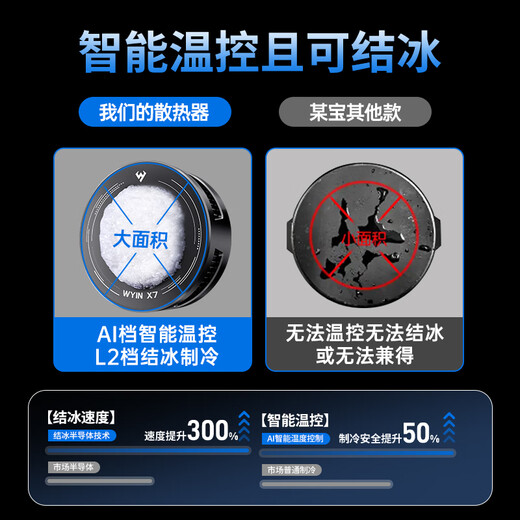 Wu Shadow Wu Shadow x7 Новый интеллектуальный радиатор управления температурой AI для мобильного телефона Специальный радиатор может заморозить и контролировать температуру черный Wu Shadow X7 (эксклюзивная зарядная головка + полная серебряная крышка пальца заднее зажим. Магнитная всасывание