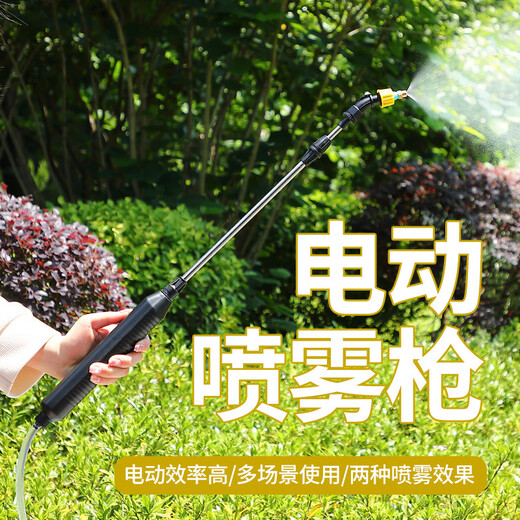 Electric sprayer spray gun watering can agricultural sprayer pesticide sprayer small disinfection household flower watering artifact backpack portable dual-use upgraded model 5L blue fully charged
