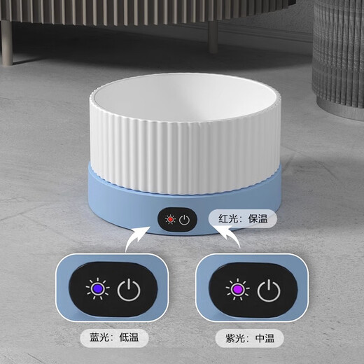 Pet this worry-free constant temperature cat water dispenser yogurt machine in winter heated canned water bowl ceramic insulation water feeding water dispenser pet white bowl 750ml+ (purple) three-stage base