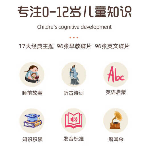 Zhiyou Universo La educación temprana inteligente para niños de la máquina de gramófono de la máquina de aprendizaje de la historia de aprendizaje de los niños en inglés Tang Poetry y tarjetas para niños pequeños [buque insignia] 96 discos chinos e ingleses