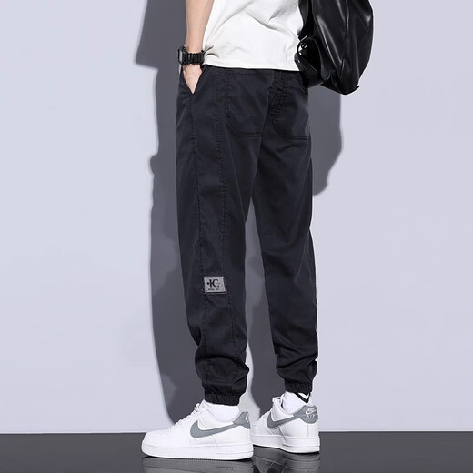 
Jeanswest Tennis Casual Pants Men's 2025 Summer Thin Loose Body Foot Ice Slisel Nine-Score Trendy Jeans Grey 2XL