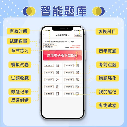 大学英语历年真题库2025成人高等学历继续教育学士学位英语水平考试专用教材大纲本科生函授自考专升本四级六级专八网课程2025 全国大学英语四级【CET4】1591题