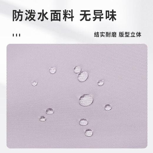 Landcase 孕妇待产包收纳袋大容量行李袋产妇用轻便防水手提旅行包旅游包 浅紫大号（有肩带，有干湿分离）