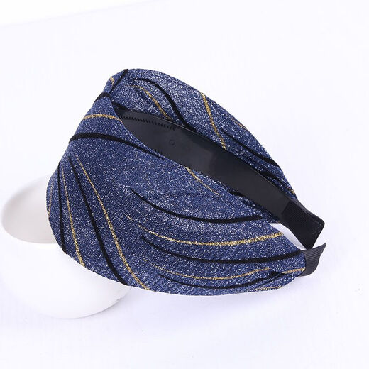 Qindu's headband that covers white hair, versatile for women when going out, toothed, non-slip, wide-brimmed hairpin, ultra-wide headband, internet celebrity hairband, type B, black