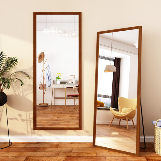 New Art Hongyun (Xinyihongyun) Nordic rétro Miroir Full-à-bas Dravar de sol en rechange Miroir Miroir Miroir Méthaurure verticale Vertical Murror suspendu grand miroir 70 * 170 Couleur de noiure