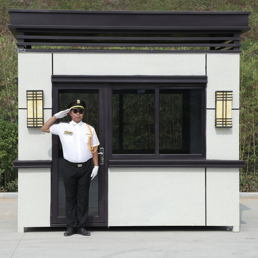 索领岗亭保安亭 真石漆钢结构成品岗亭厂家 不锈岗亭保安亭户外值班室 真石漆岗亭保安亭-设计图纸