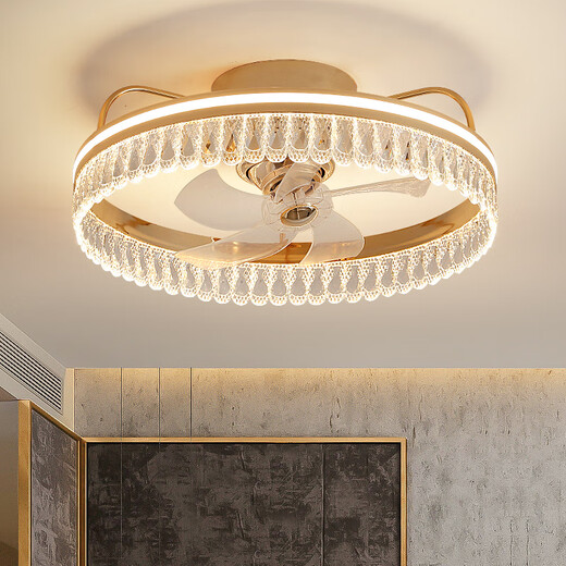 Fuxin Modern Light Luxury Bedroom ventilateur léger de plafond atmosphérique Éclair