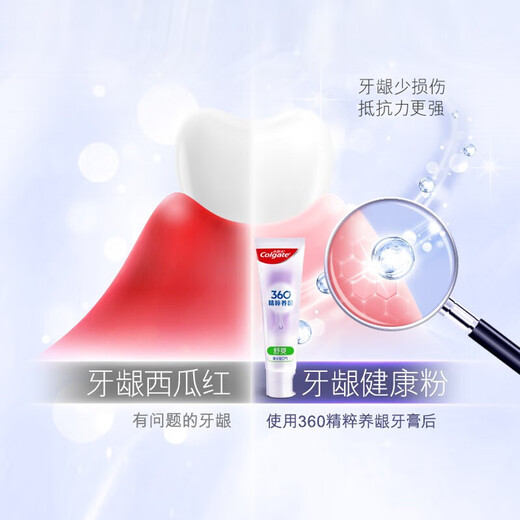 高露洁360°精粹养龈修复牙膏养护牙龈牙釉质再生固齿清新口气口腔护理 360°精粹养龈540g /送牙刷1支