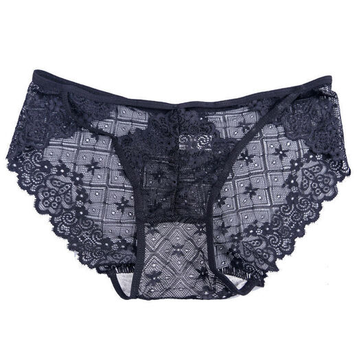 Kaimao SEXY ABSEATA PARA MUJER 4 pares de cintura baja sin marcas Mujeres de encaje Albosca seductora transparente para mujeres encaje NUEVA NUEVA NO Marks Levantando Butocks Summer delgada de la niña baja al estilo de niña japonesa 702 Negro + 235 Negro + 983 Purple + 566 Gris y azul M (80 ~ 120Jin [Jin Ecuals 0.5 kg]))